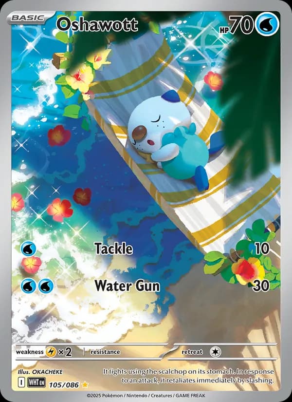 Oshawott 105/86, White Flare