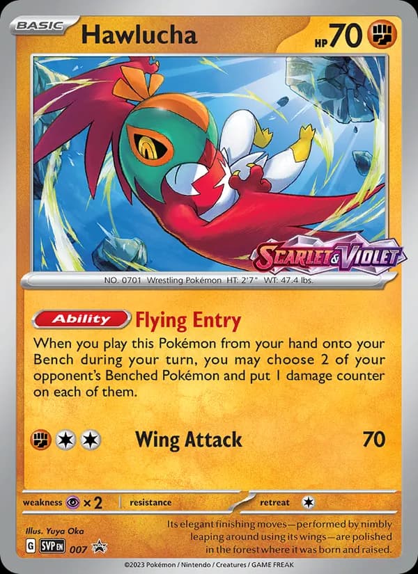 Hawlucha 007/225, SVP Black Star Promos