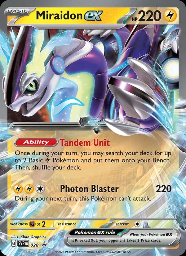 Miraidon ex 028/225, SVP Black Star Promos