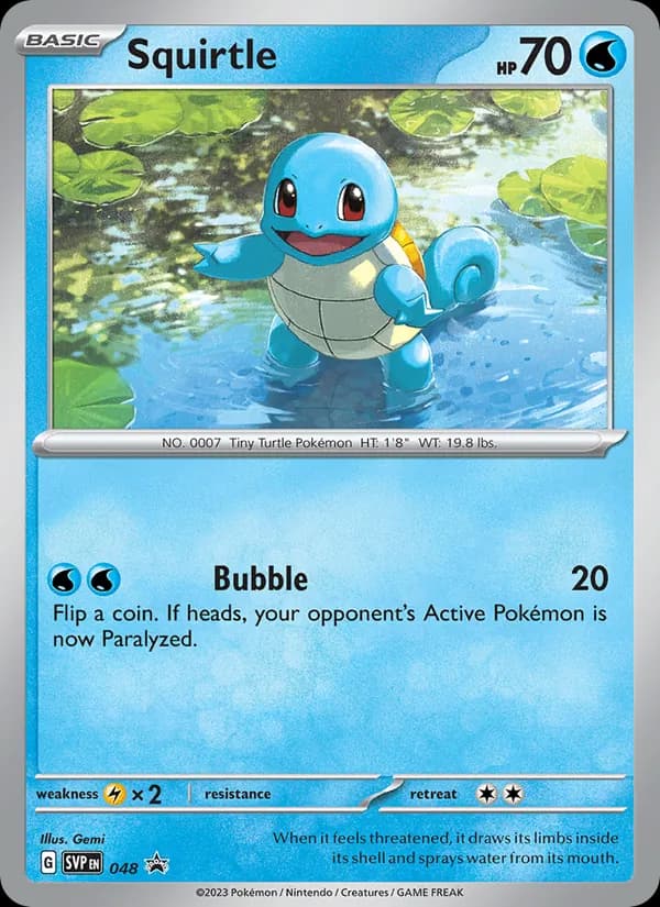 Squirtle 048/225, SVP Black Star Promos