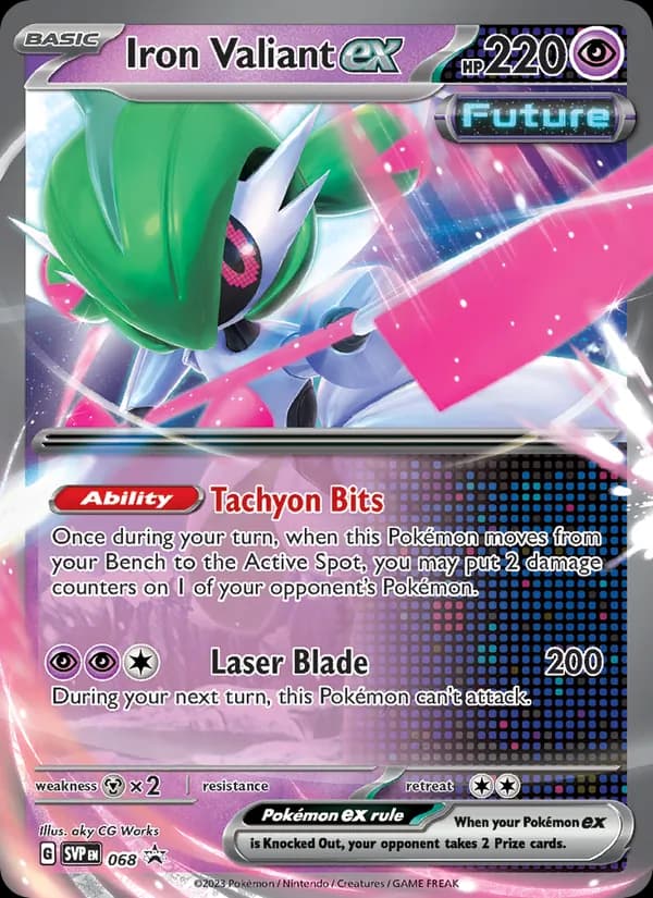 Iron Valiant ex 068/225, SVP Black Star Promos