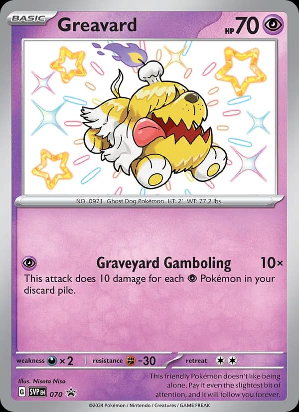 Greavard 070/225, SVP Black Star Promos