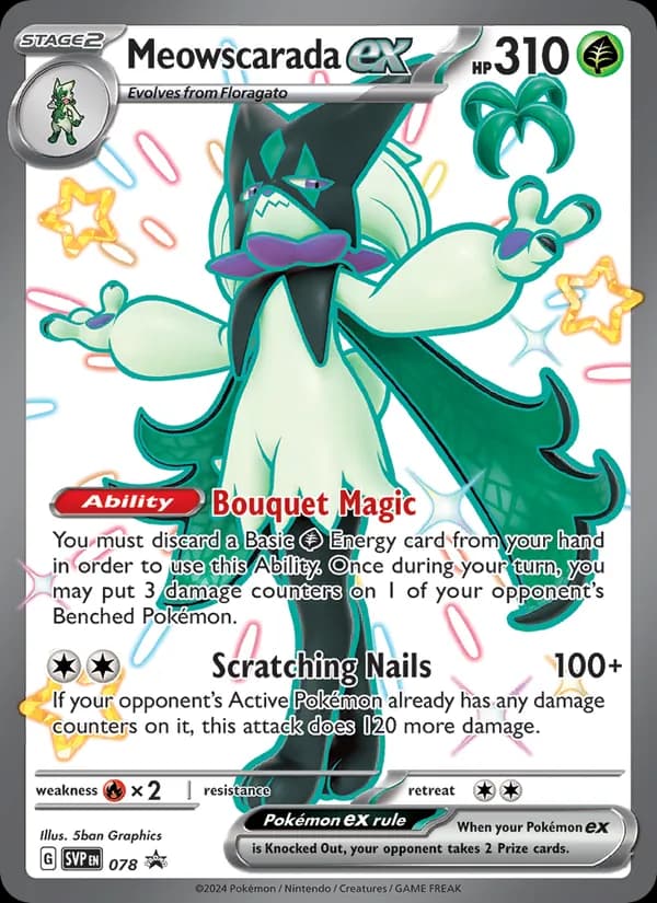 Meowscarada ex 078/225, SVP Black Star Promos