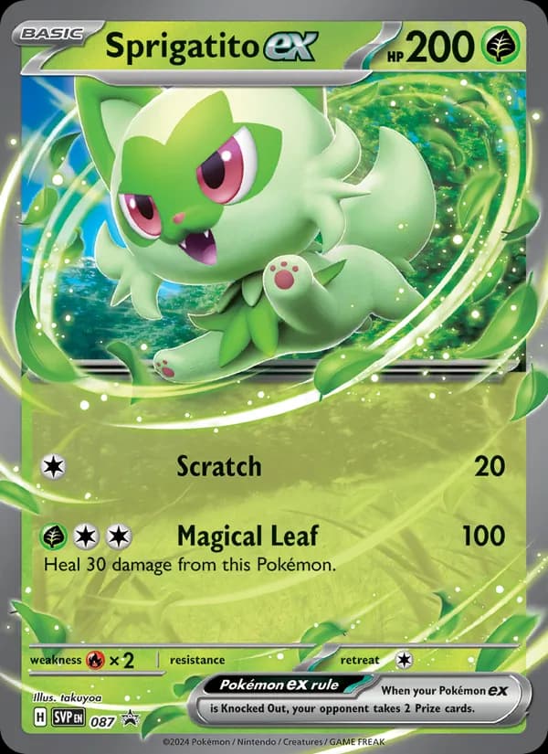 Sprigatito ex 087/225, SVP Black Star Promos