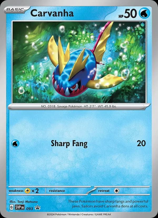 Carvanha 093/225, SVP Black Star Promos