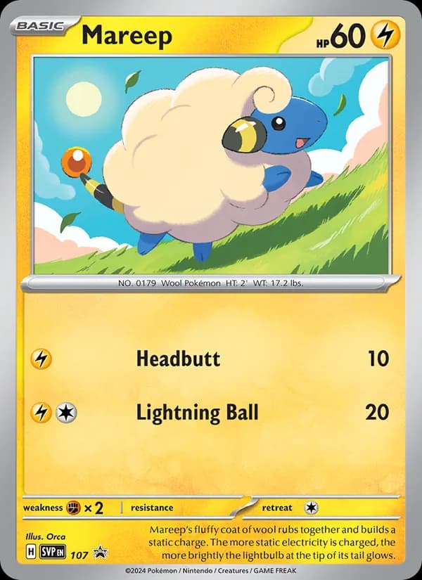 Mareep 107/225, SVP Black Star Promos