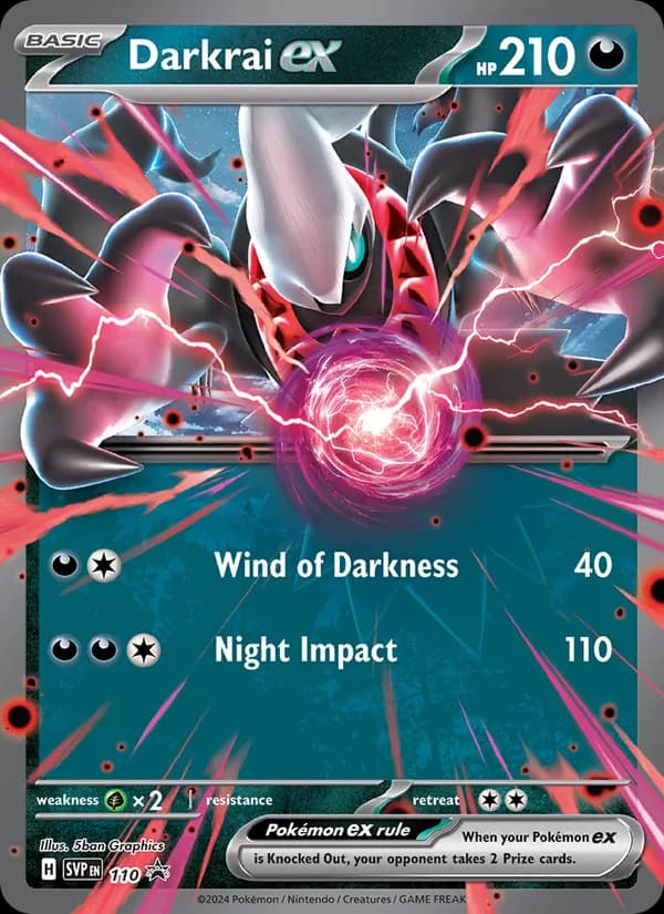 Darkrai ex 110/225, SVP Black Star Promos