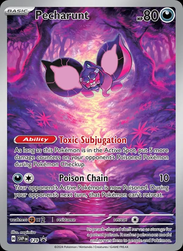 Pecharunt 129/225, SVP Black Star Promos