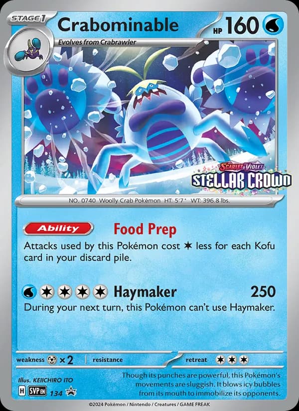Crabominable 134/225, SVP Black Star Promos