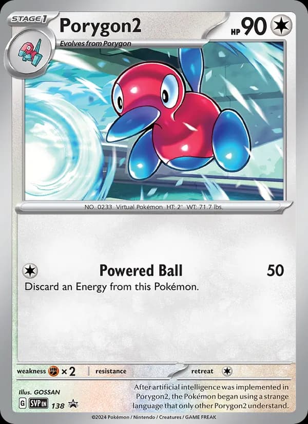 Porygon2 138/225, SVP Black Star Promos