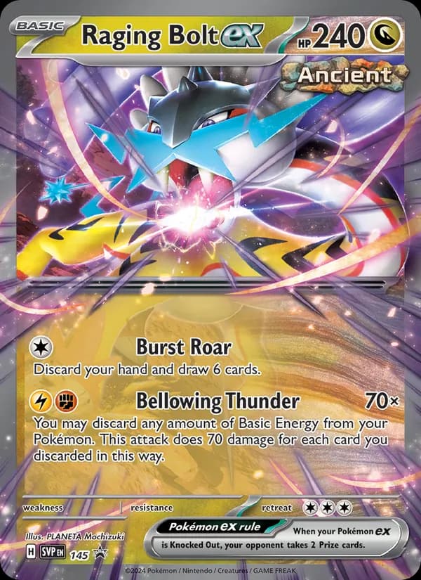 Raging Bolt ex 145/225, SVP Black Star Promos
