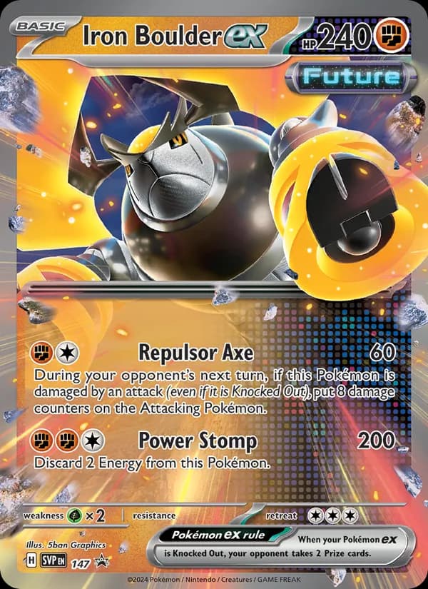 Iron Boulder ex 147/225, SVP Black Star Promos