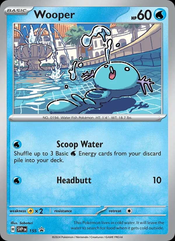 Wooper 155/225, SVP Black Star Promos