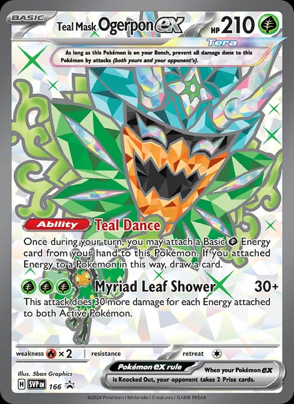 Teal Mask Ogerpon ex 166/225, SVP Black Star Promos