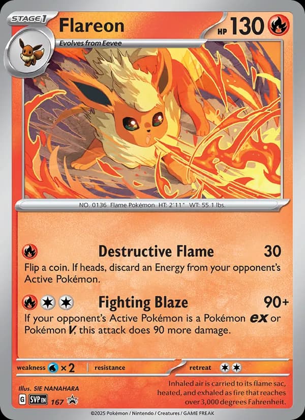 Flareon 167/225, SVP Black Star Promos