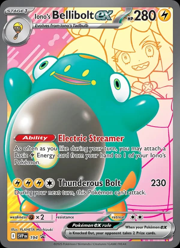 Iono's Bellibolt ex 194/225, SVP Black Star Promos
