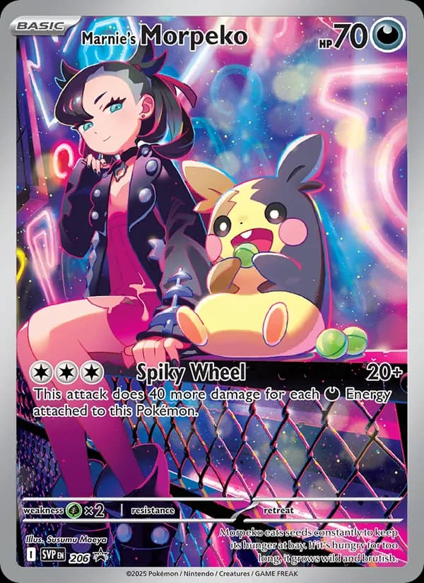 Marnie's Morpeko 206/225, SVP Black Star Promos