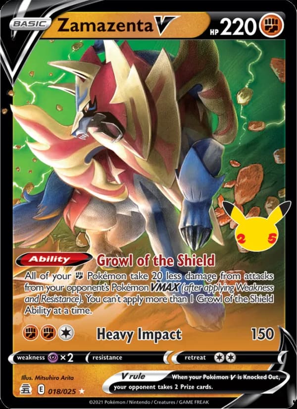 Zamazenta V 18/25, Celebrations