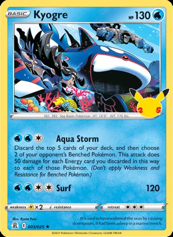 Kyogre 3/25, Celebrations