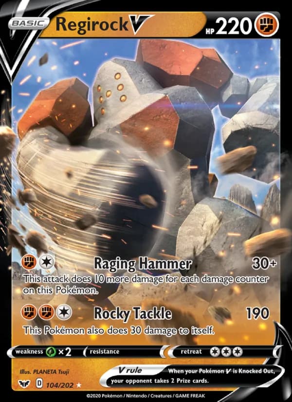 Regirock V 104/202, Sword & Shield