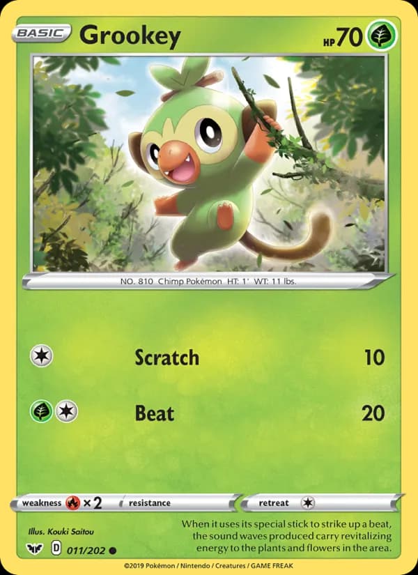 Grookey 11/202, Sword & Shield