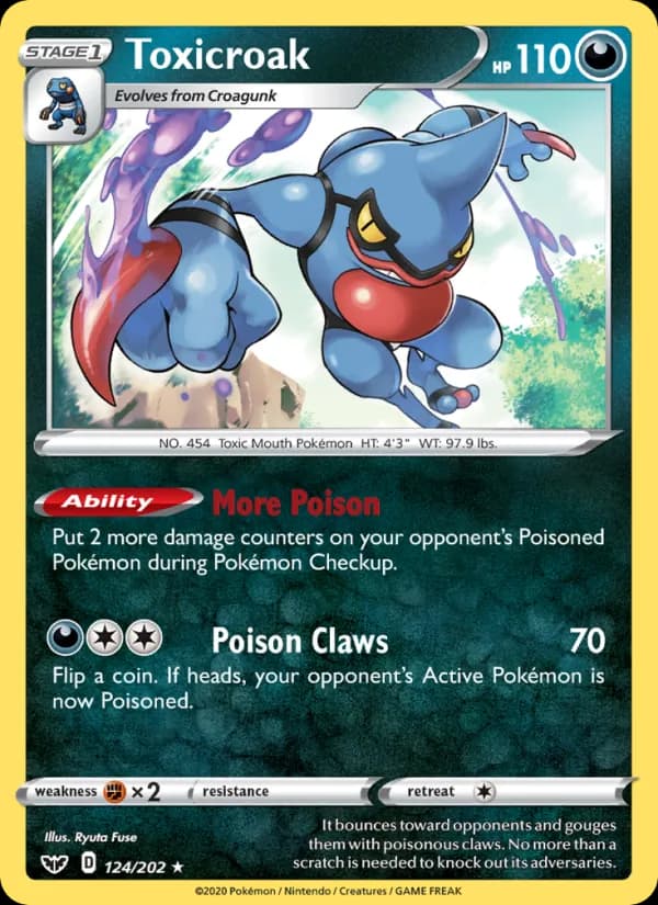 Toxicroak 124/202, Sword & Shield