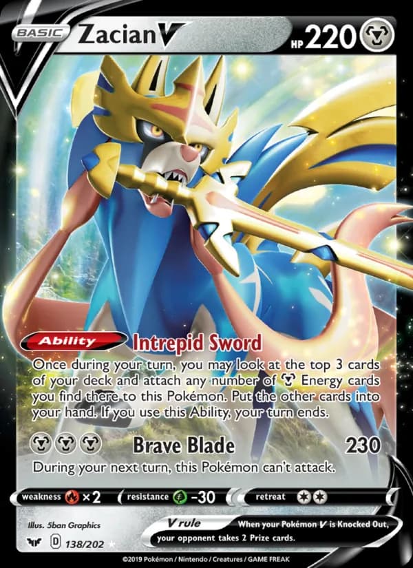Zacian V 138/202, Sword & Shield