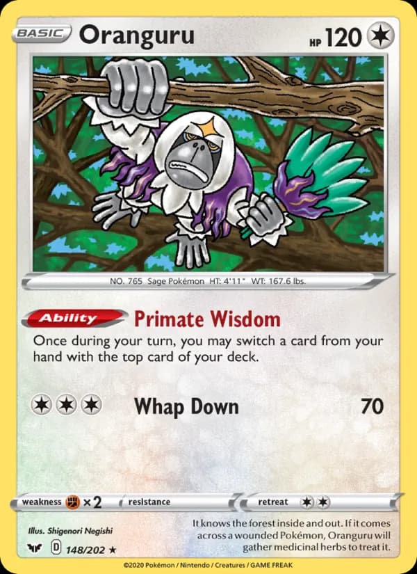 Oranguru 148/202, Sword & Shield