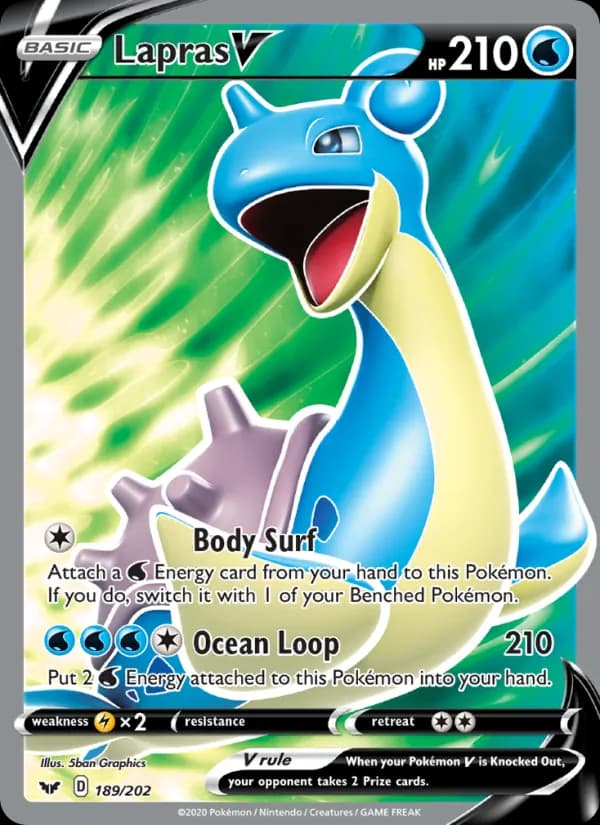 Lapras V 189/202, Sword & Shield