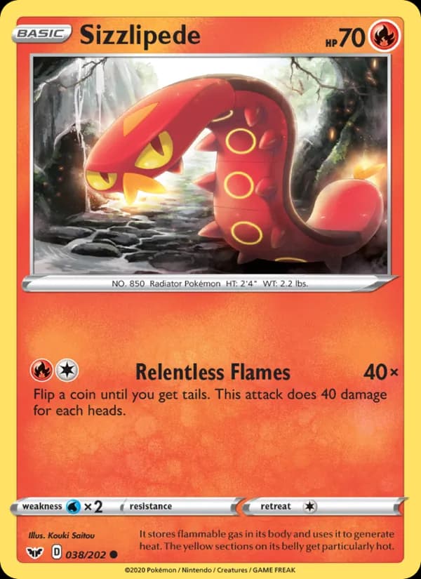 Sizzlipede 38/202, Sword & Shield
