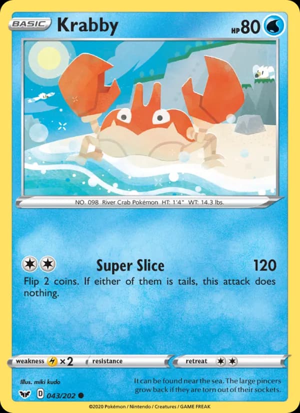 Krabby 43/202, Sword & Shield