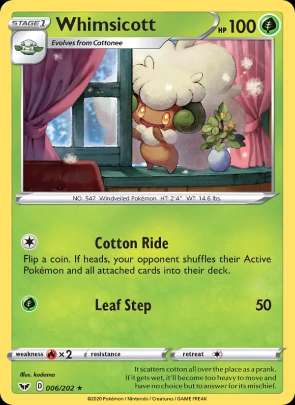 Whimsicott 6/202, Sword & Shield