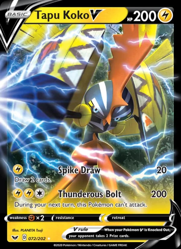 Tapu Koko V 72/202, Sword & Shield