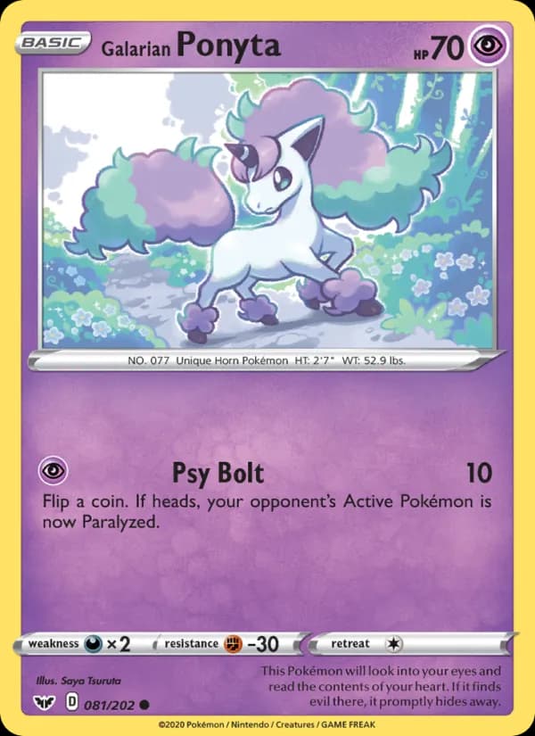 Galarian Ponyta 81/202, Sword & Shield