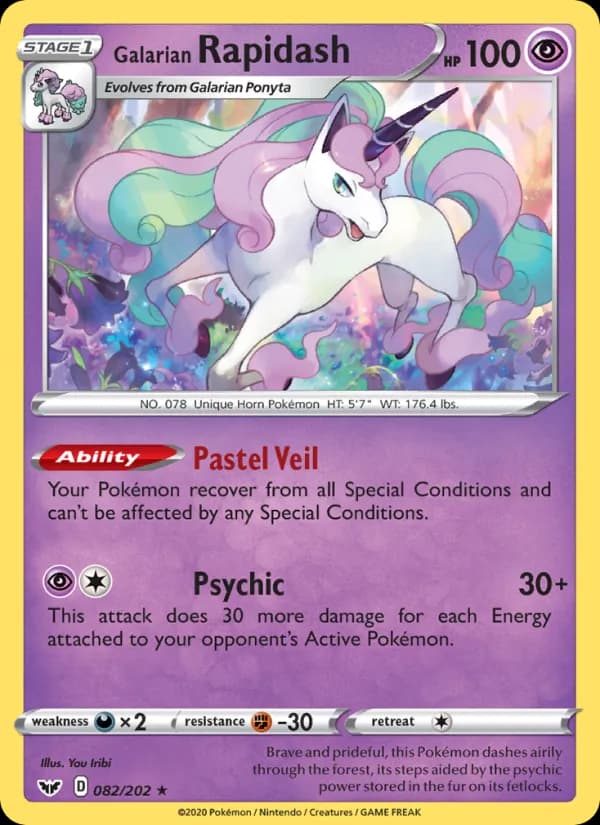 Galarian Rapidash 82/202, Sword & Shield