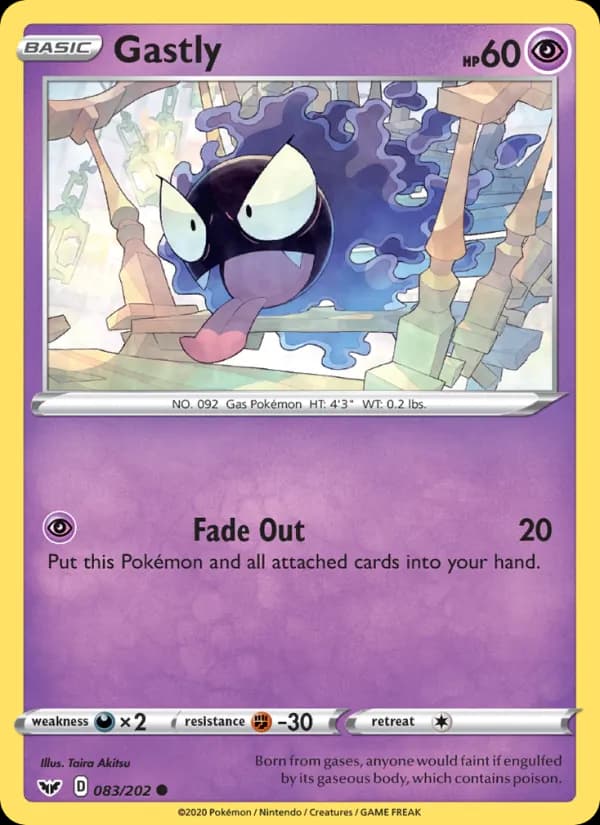 Gastly 83/202, Sword & Shield