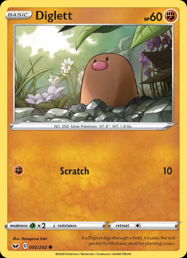 Diglett 92/202, Sword & Shield