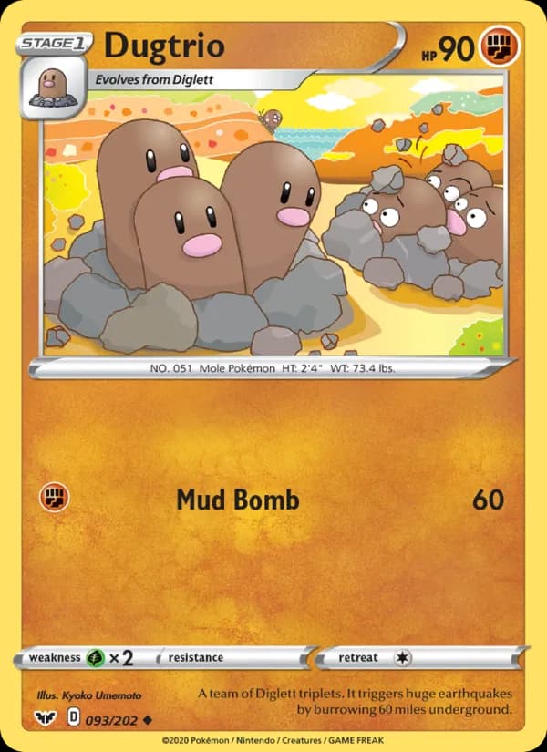 Dugtrio 93/202, Sword & Shield