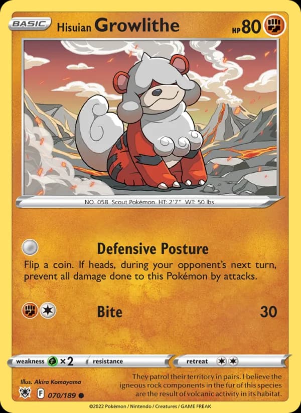 Hisuian Growlithe 070/189, Astral Radiance