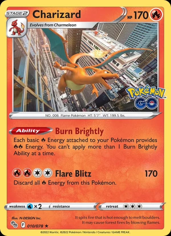 Charizard 010/78, Pokémon GO