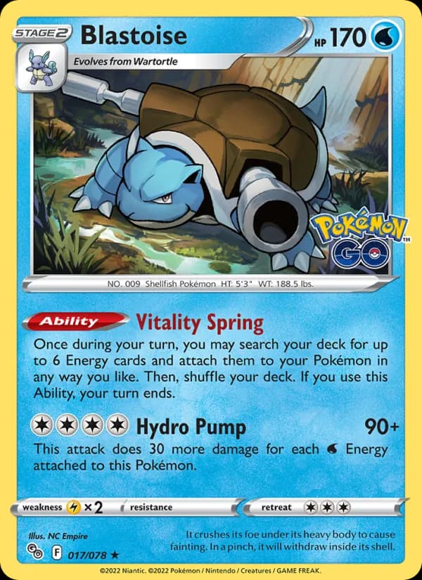 Blastoise 017/78, Pokémon GO