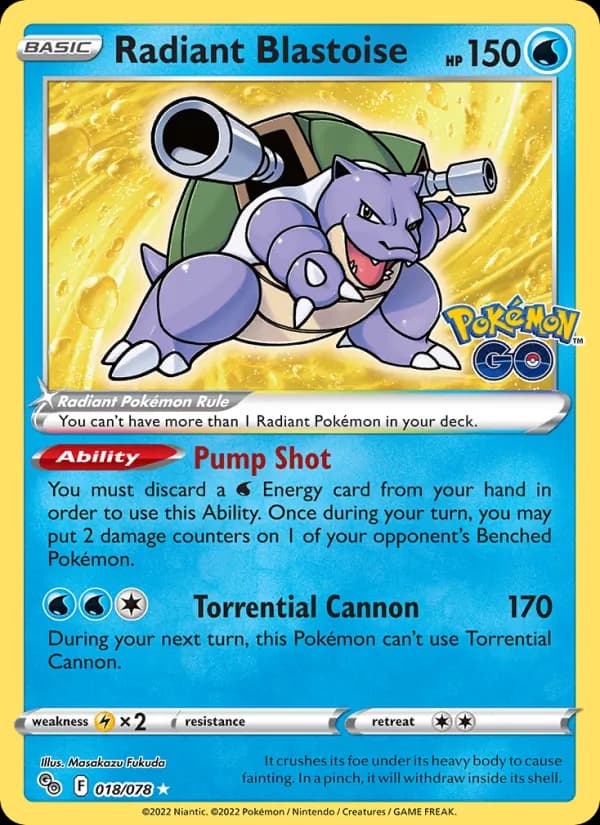 Radiant Blastoise 018/78