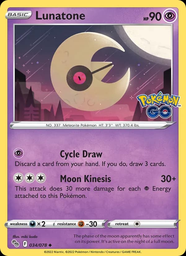 Lunatone 034/78, Pokémon GO