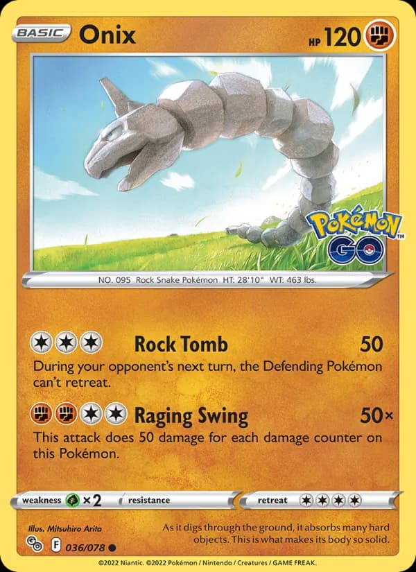 Onix 036/78, Pokémon GO