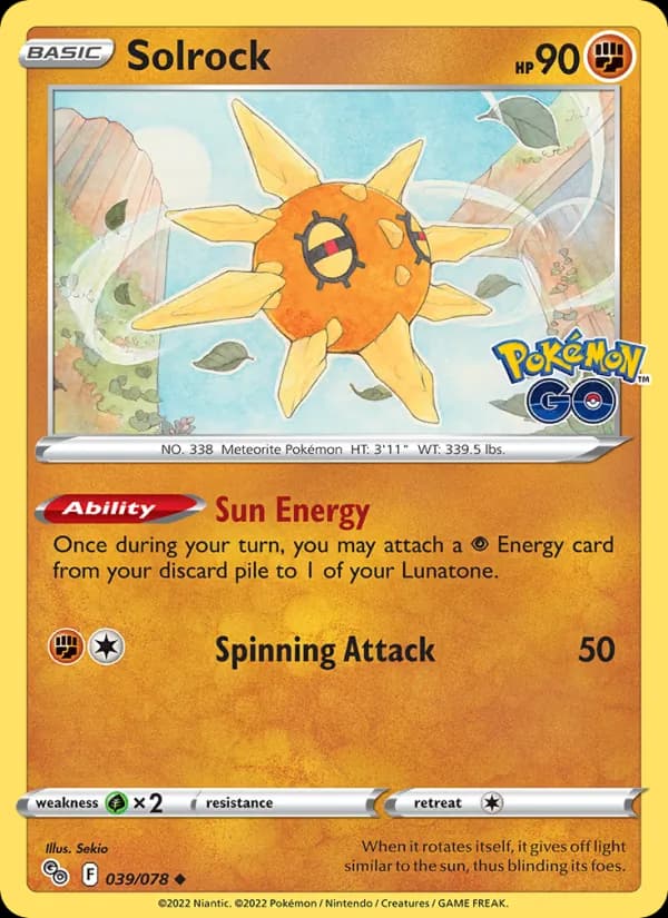 Solrock 039/78, Pokémon GO