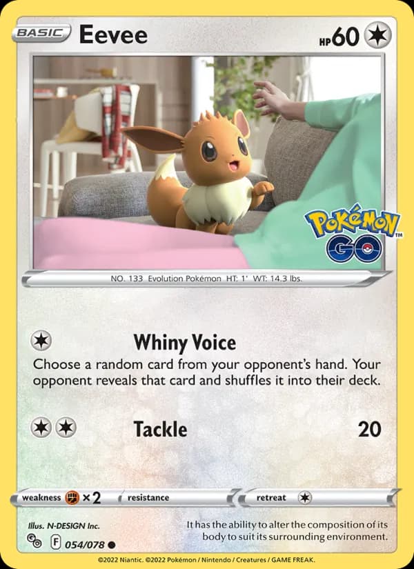 Eevee 054/78, Pokémon GO