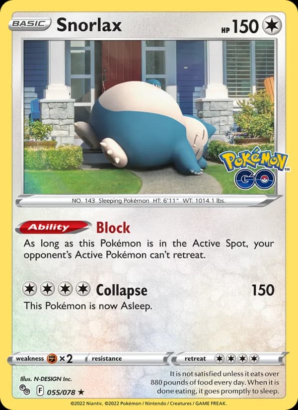 Snorlax 055/78, Pokémon GO