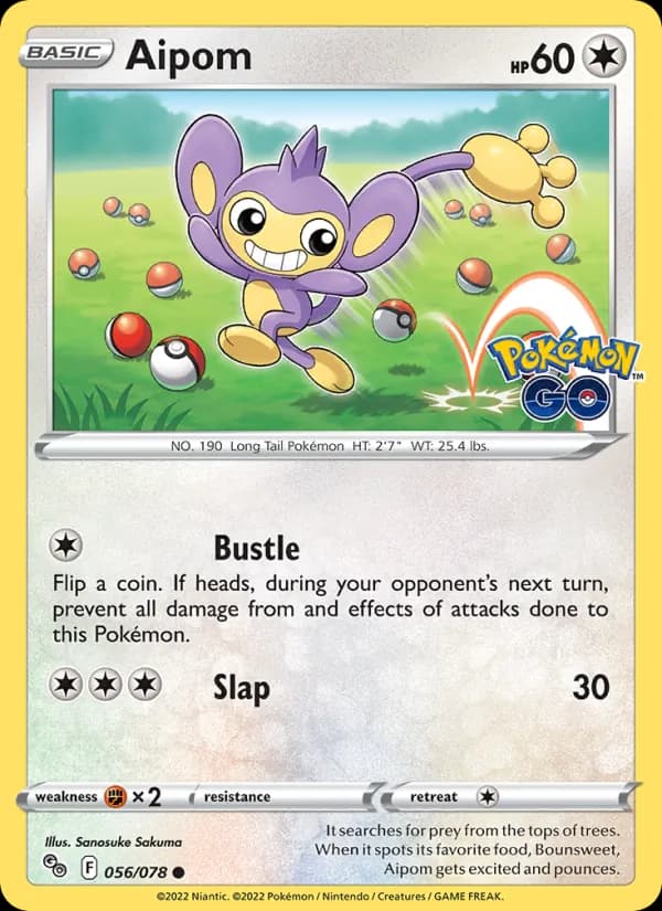 Aipom 056/78, Pokémon GO