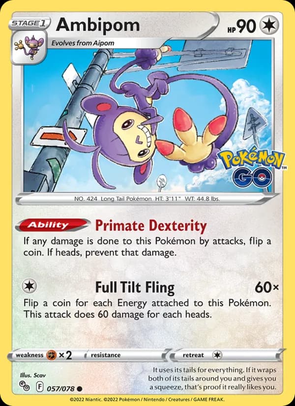Ambipom 057/78, Pokémon GO