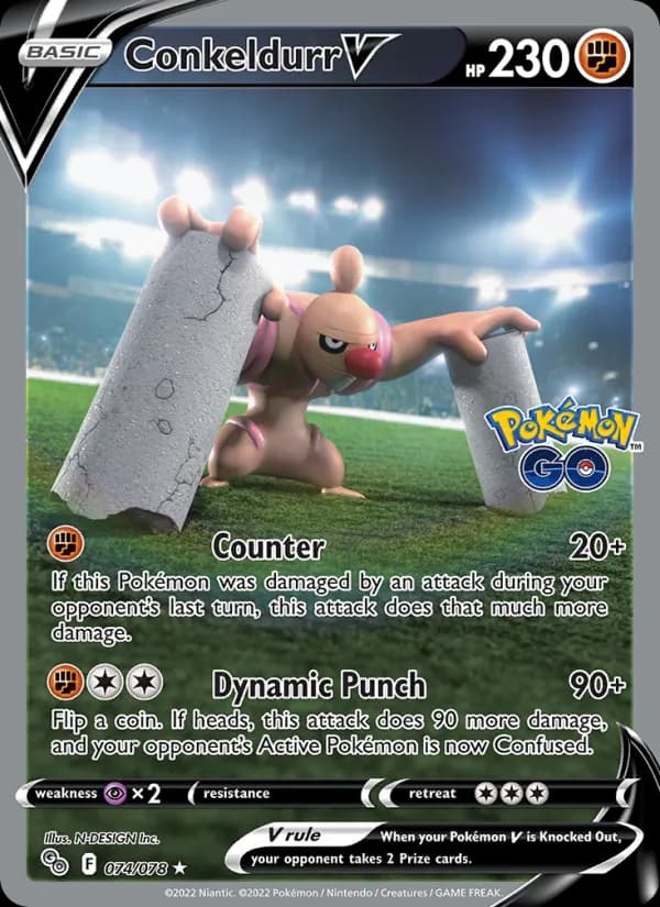 Conkeldurr V 074/78, Pokémon GO